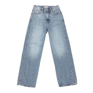 Levis Women's Ribcage Straight Jeans Size 25 25X26 Blue High Rise